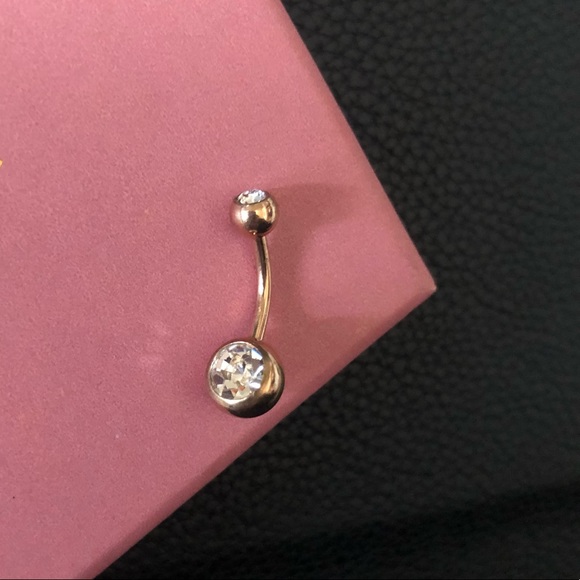 ⭐️3/$15 New! Gold navel belly ring 14 gauge - Picture 8 of 11